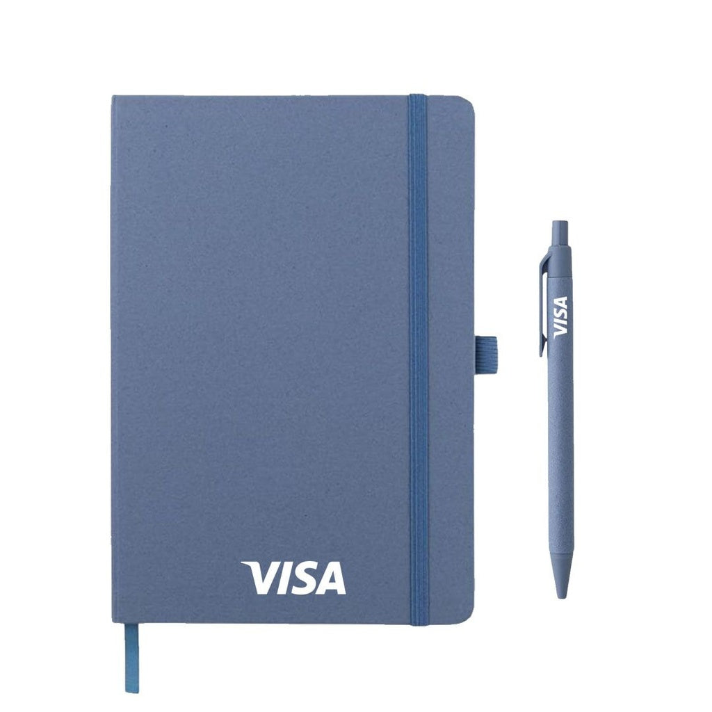 ABULA - eco-neutral® A5 Hard Cover Notebook & Pen Set -  Lavender Paper