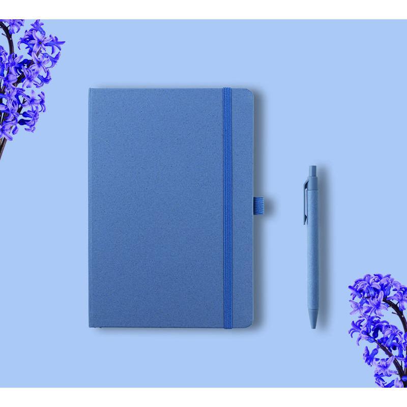 ABULA - eco-neutral® A5 Hard Cover Notebook & Pen Set -  Lavender Paper