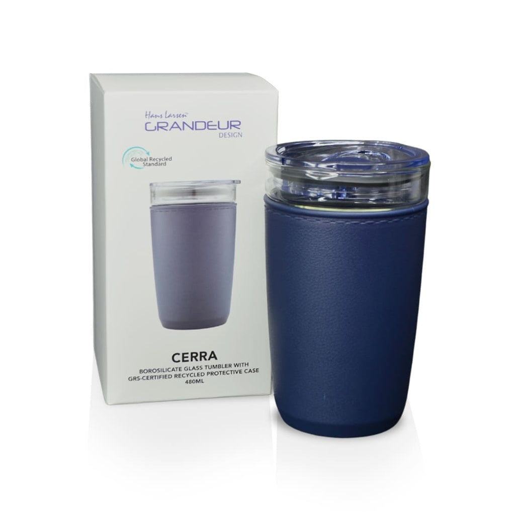 CERRA - Hans Larsen Premium Glass Tumbler with Recycled Protective Sleeve