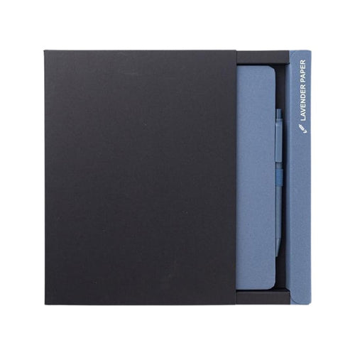 ABULA - eco-neutral® A5 Hard Cover Notebook & Pen Set -  Lavender Paper