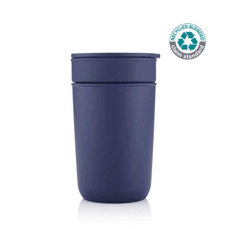 SAVONA - Hans Larsen Premium Ceramic Tumbler With Recycled Protective Sleeve - White