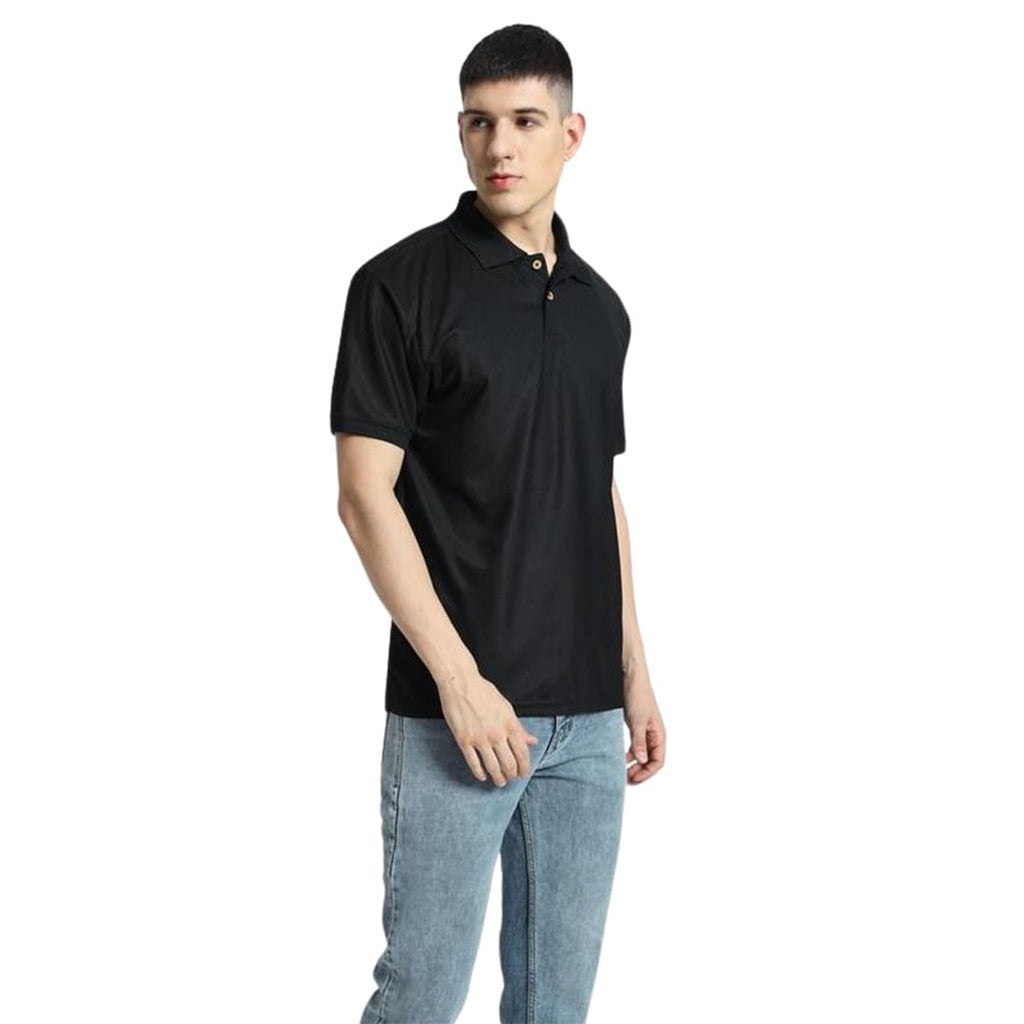 Santhome TERRA - Recycled Polo T-Shirt Black