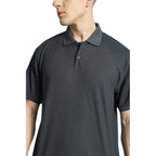 Santhome COMO - Premium Texture Knit Polo Shirt Charcoal Gray