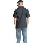 Santhome COMO - Premium Texture Knit Polo Shirt Charcoal Gray